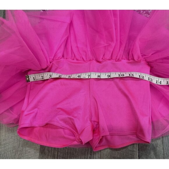 Weissman Dance Costume Adult Small Hot Pink Sequins Cheer‎ Latin Tap Stretch - Picture 6 of 11